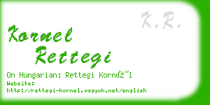 kornel rettegi business card